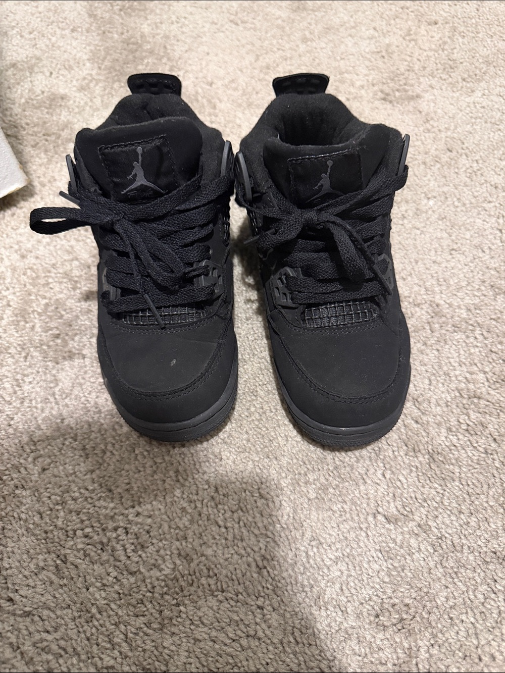Kids Black Cats Athletic Sneakers - All-Black Casual Shoes - Picture 2 of 4